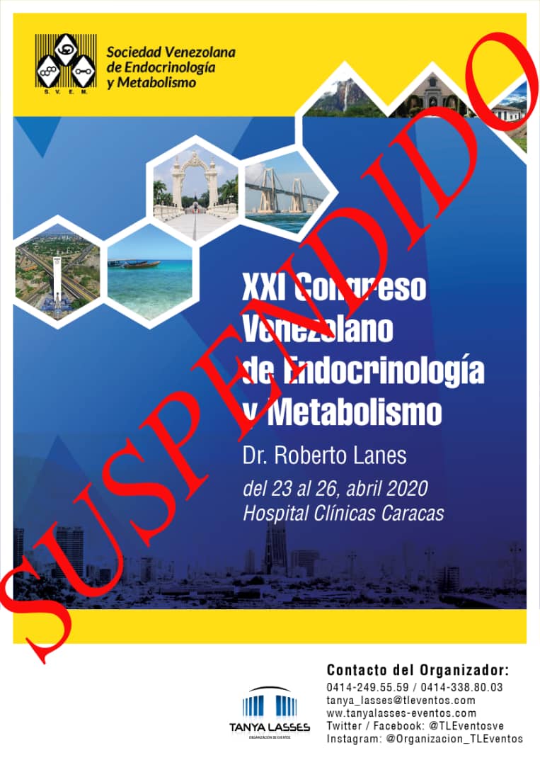 En este momento estás viendo Programa XXI Congreso Venezolano de Endocrinología y Metabolismo 2020